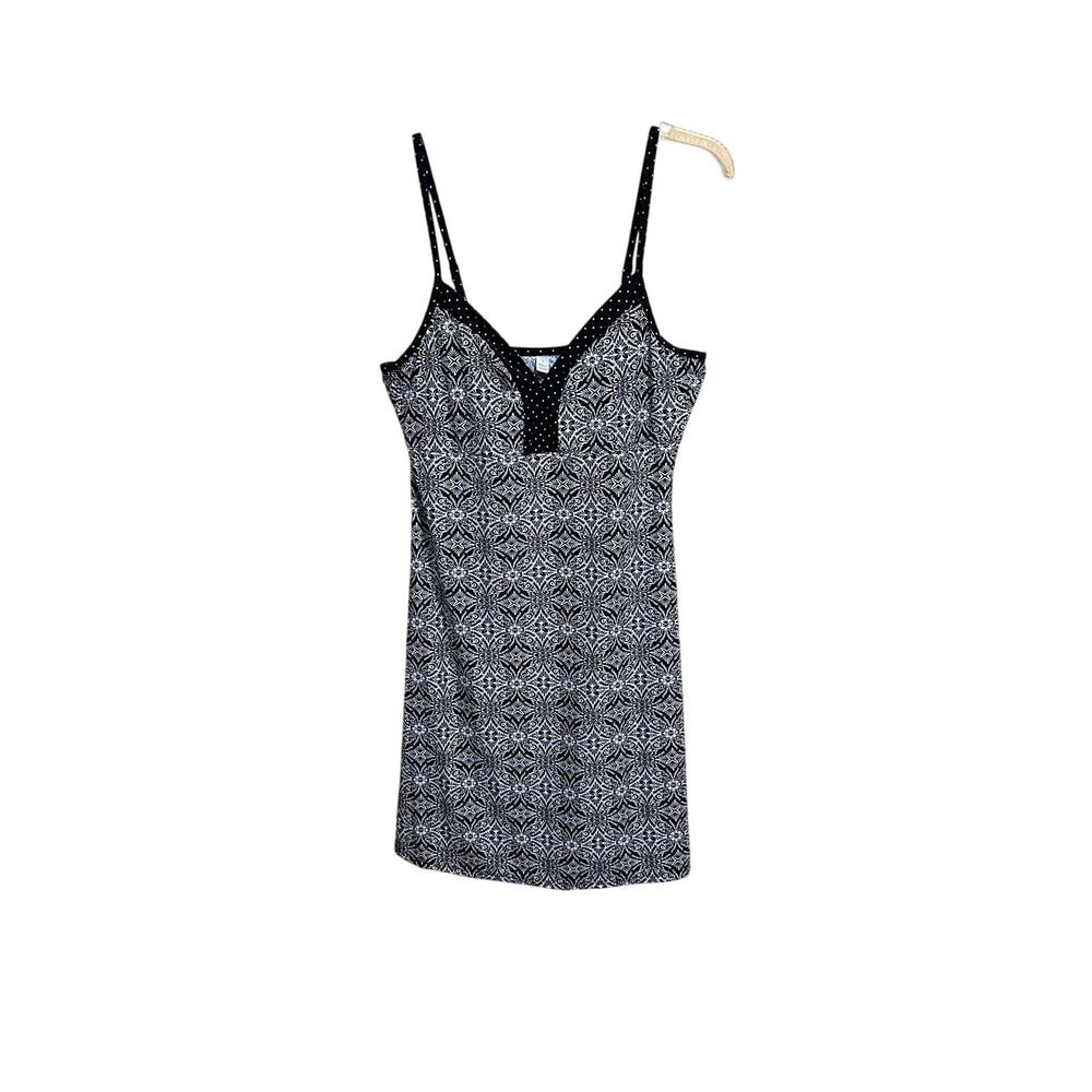 Women’s Black and White Nighty - Size L Unbranded